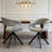 Modern Swivel Dining Chair With Armrests, Gray Faux Leather, Black Stainless Steel Legs, For Dining Room & Study