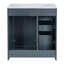 Meuble-lavabo en céramique de 76 cm (30 po) - Bois massif bleu, 3 tiroirs et 2 portes. Meuble de rangement fonctionnel avec panneaux de construction et fermeture en douceur. Pièce décorative élégante.
