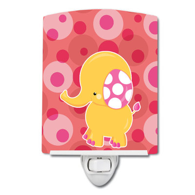 Girl Elephant Ceramic Night Light