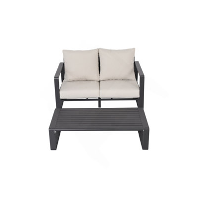 Double Sofa + Rectangular Coffee Table