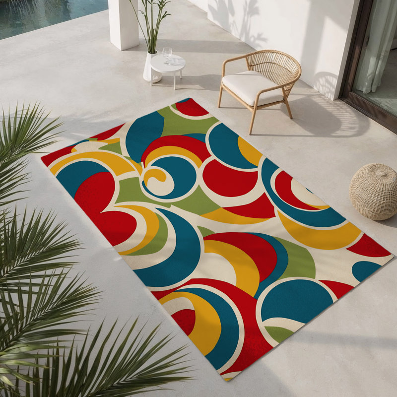 Tapis intérieur et extérieur Spiried Glow, Rectangle 1 pi 6 po x 2 pi 6 po