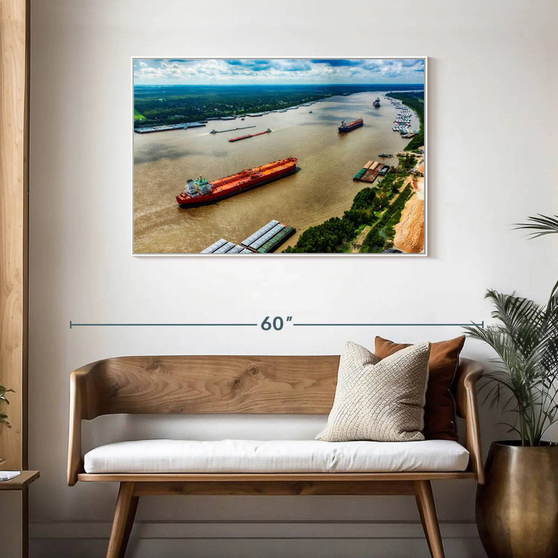Mississippi, Cadre flottant blanc, 43 po x 29 po