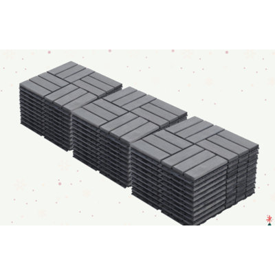 30 carreaux de terrasse imbriqués à carreaux, plancher carré en bois franc d'acacia 12 "x 12" pour patio, banc, bord de piscine, ...