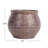 Debossed Stoneware Planter with Pattern and Reactive Glaze
