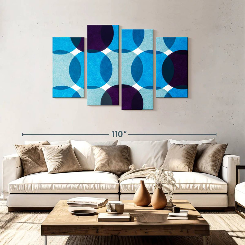 Cercle abstrait Avery, H 48 po x l 75 po