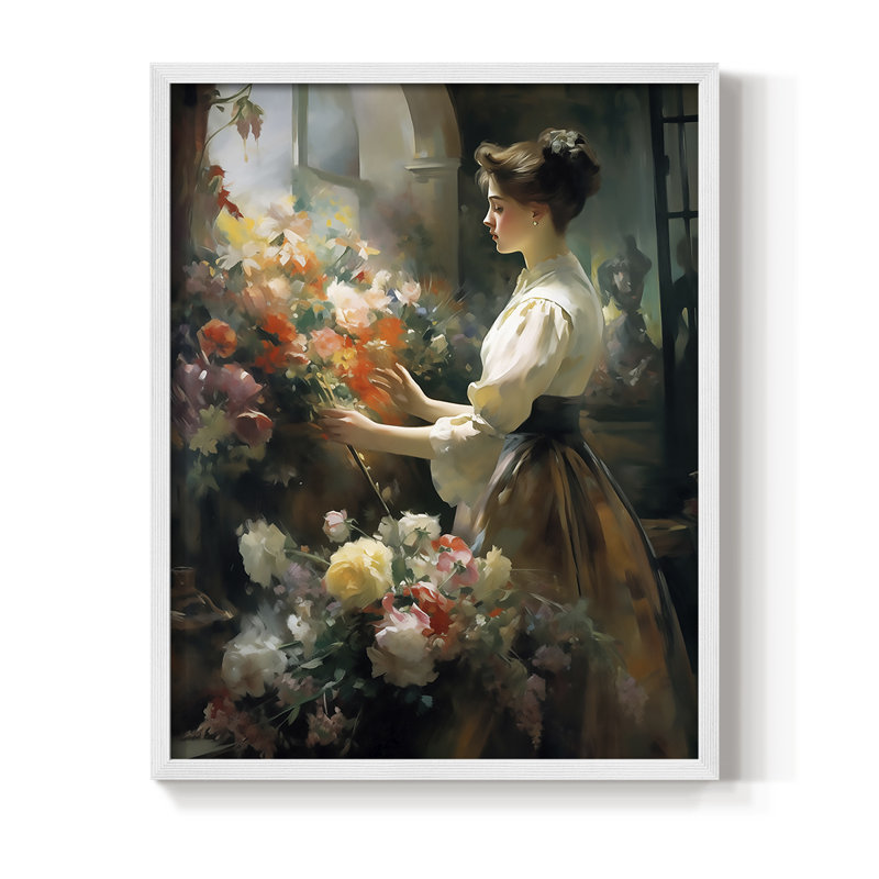 Reproduction encadrée WOMEN Series CDxxxii - bois massif, H 30 po x l 24 po, Blanc