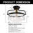 Tahnaout Glass Flush Mount