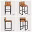 Counter Stool with Metal Frame-1812382969