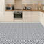 Roesler Seamless Antique Floral Tiles Design Floor Stickers - 120cm x 60 cm