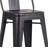 24"Metal Barstool,Country Rustic Style With Back, Kitchen Counter Bar Stool, Lightweight & Sturdy Build, Set Of 4