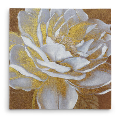 « golden fleuri i », reproduction d’impression sur toile tendue