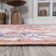 Ville Ornate Medallion Machine-Washable Terracotta/Navy Rug