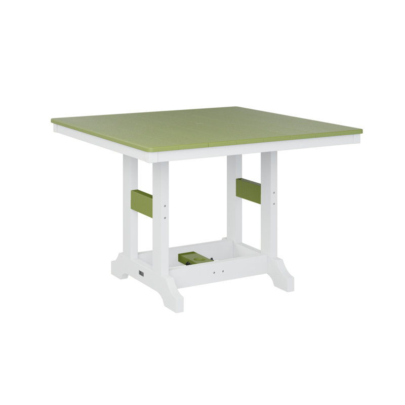 Table de bar carrée 33 po Berlin Gardens Garden Classic, Vert kiwi, H 35,5 po x l 44 po x P 44 po