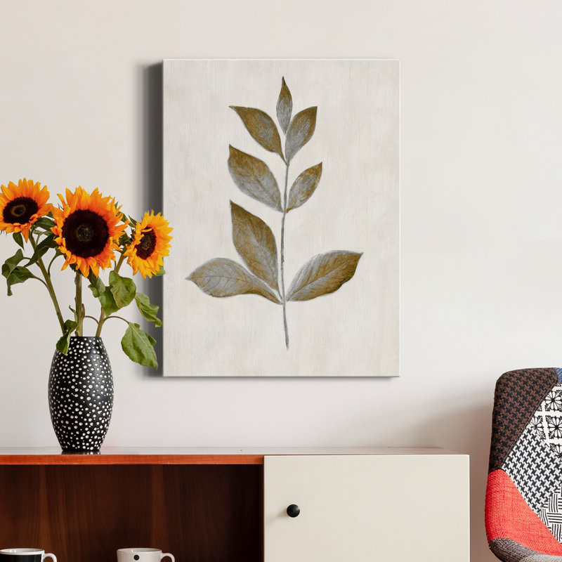 «Bronze Leaf I» par Tava Studios - reproduction d'art sur toile tendue, H 32 po x l 24 po x P 1 po