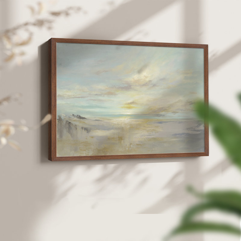 Après l'été - Reproduction encadrée - Restickable, H 11 po x l 14 po, Noyer