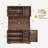 70.8" Built-in Kitchen Pantry with Charging Station, Microwave Shelf and LED Lighting-441856941