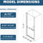 Matted Black Universal Pivot Shower Door - 1/4" Tempered Glass, 1 3/8" Adjustable, Stable System, Leak, Easy To Up Door, Clear 36000 Times Functionality Test, Install Method