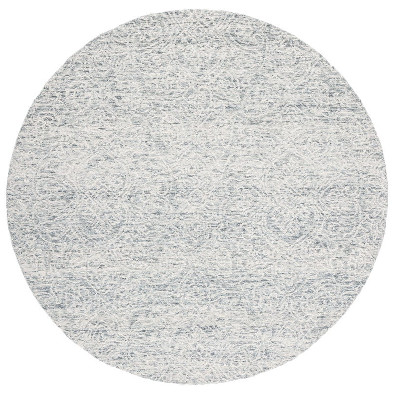Kahoka Hand Tufted Indian Wool And Cotton With Latex Solid Color Rug, Round 6'