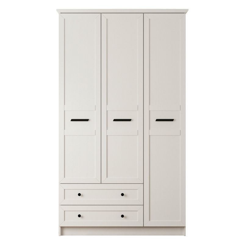 Sandborn 3 Door Wardrobe, 184cm H x 105cm W x 52cm D