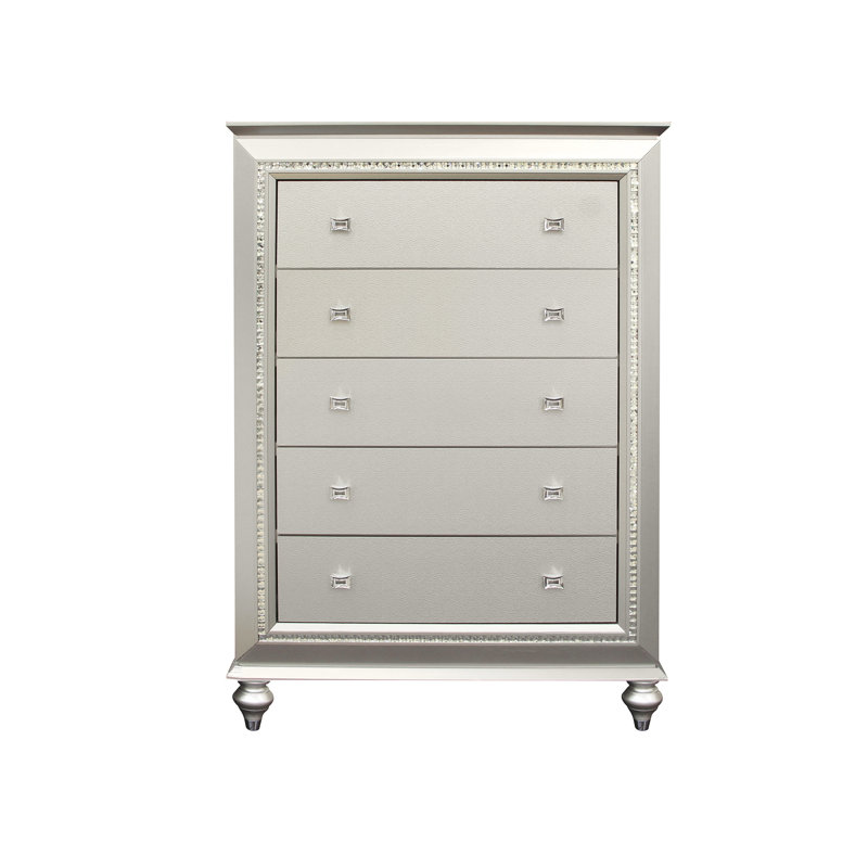 Kinnaird 38'' W 5 - Drawer Dresser, Champagne