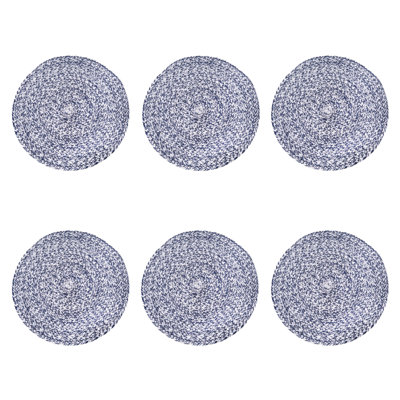 White Braided Placemat S/6