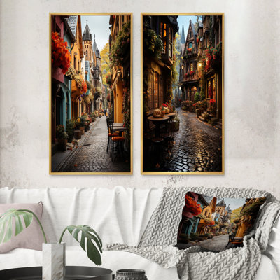" Germany Cologne Old Town " 2 Piece Art Set
