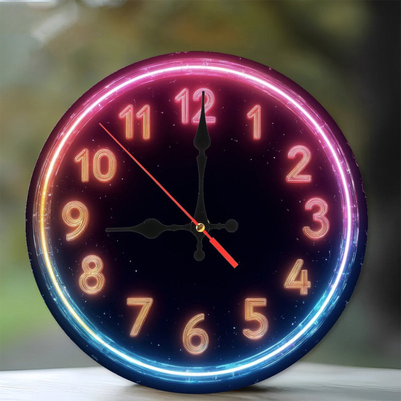 Horloge néon