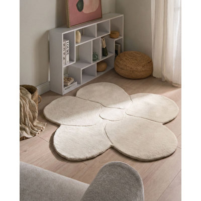 Solid Colour Hand Tufted 140cm X 140cm Area Rug