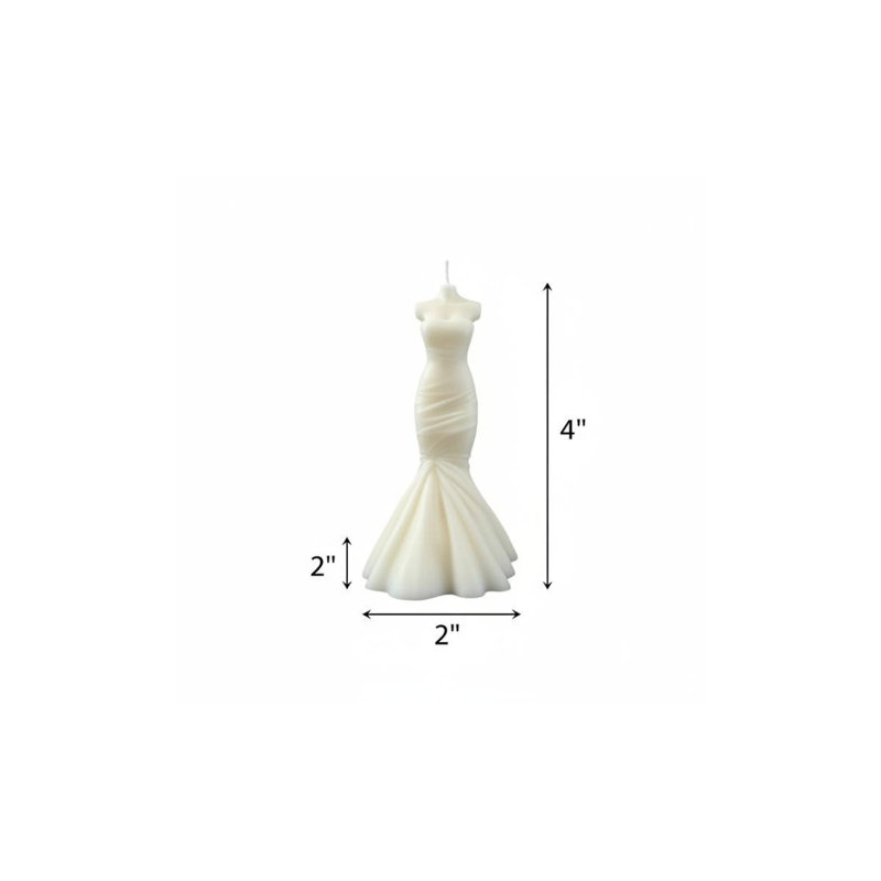Bougie de forme dimensionnelle parfumée 4 po ivoire