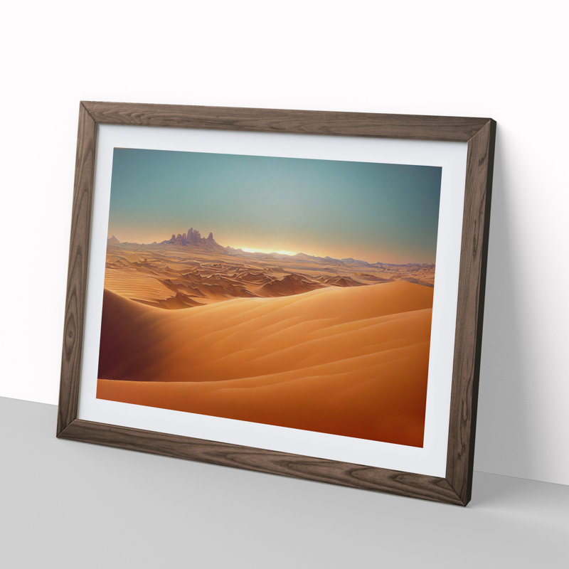 The Gorgeous Desert - Framed Print, 25cm H x 34cm W, Walnut