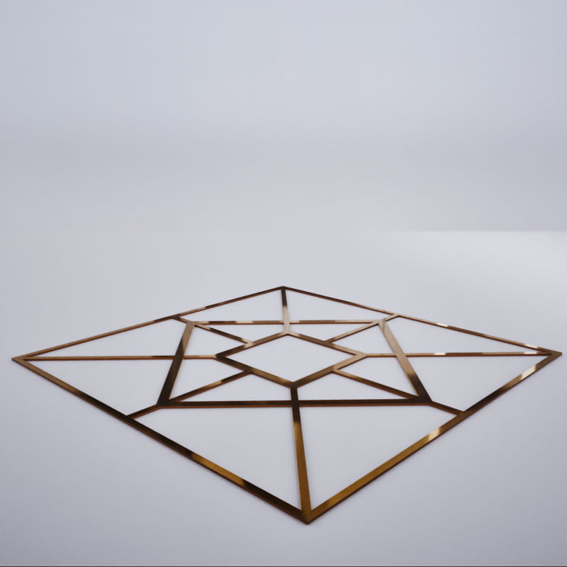 Grands panneaux muraux décoratifs en acrylique Jamestown, grand, l 23 3/8 po x H 23 3/8 po x T 1/8 po, miroir bronze