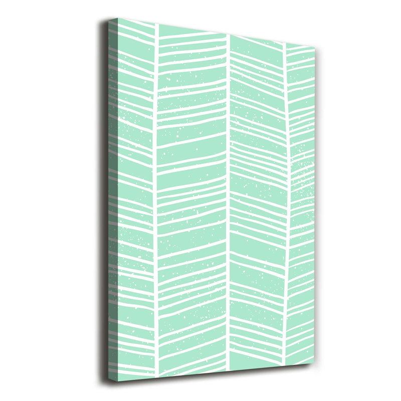 Herringbone Pattern - Wrapped Canvas Print