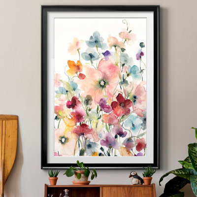 " Poppies And Sweetpeas " Painting Print