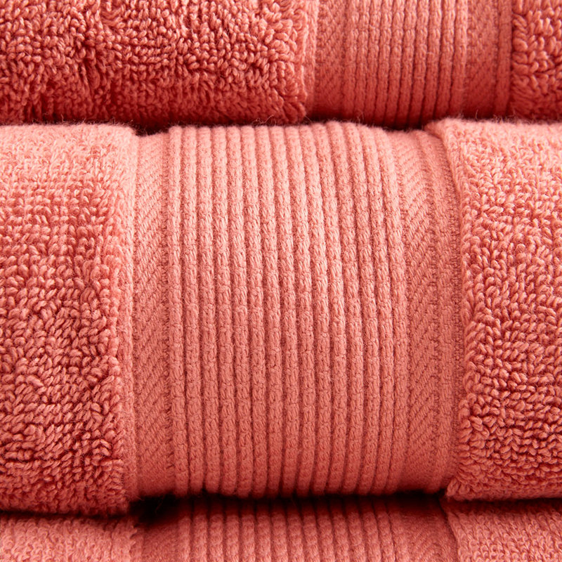 100% Cotton 8 Piece Antimicrobial Towel Set, Coral