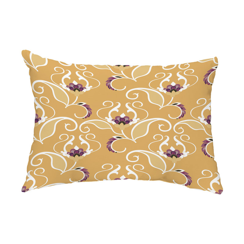  Coussin lombaire d'extérieur West Indies, Jaune