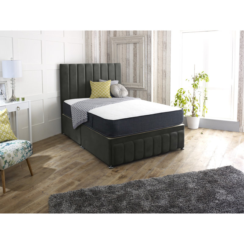 Elsie Divan Bed Base, No Drawers, Black, Double (4'6)