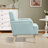 Modern Accent Chair with Retro Wooden Legs & Nailhead Trim-1249661471-1261144261-1266631244
