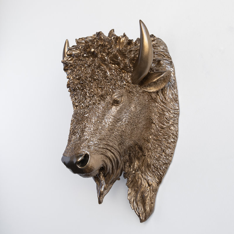 Handmade Rustic Animals Wall Decor on Resin, Bronze
