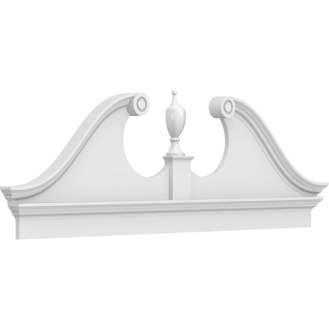 Rams Head Architectural Grade PVC Combination Pediment Ekena Millwork 
