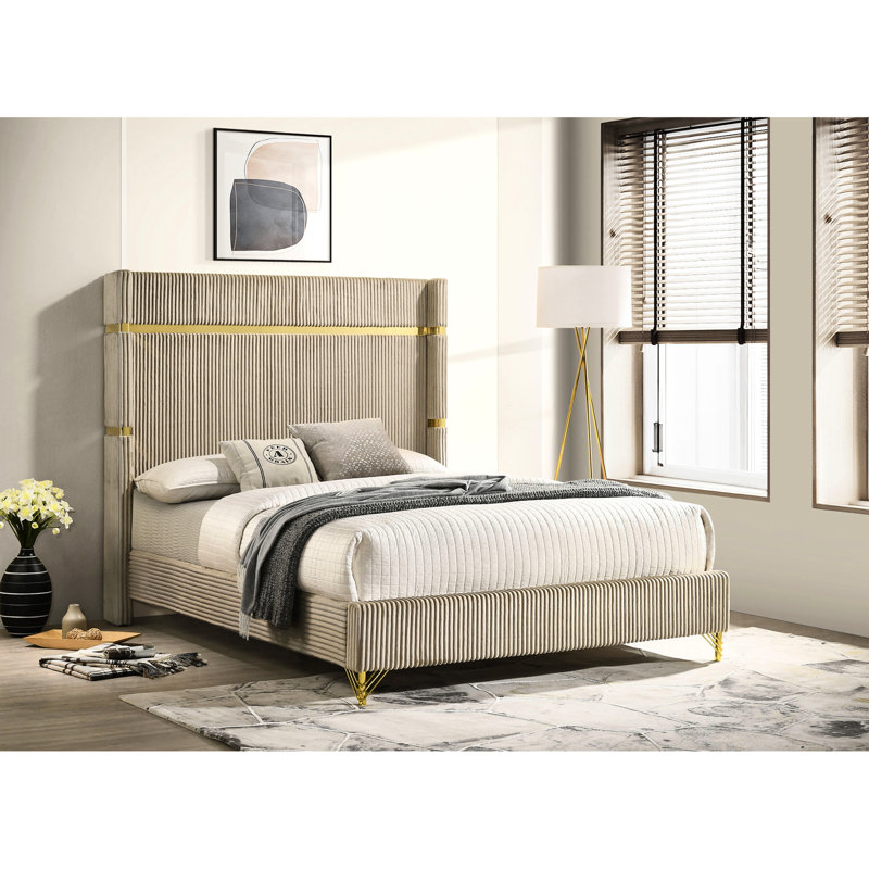 Lit très grand Eastern, King, Beige