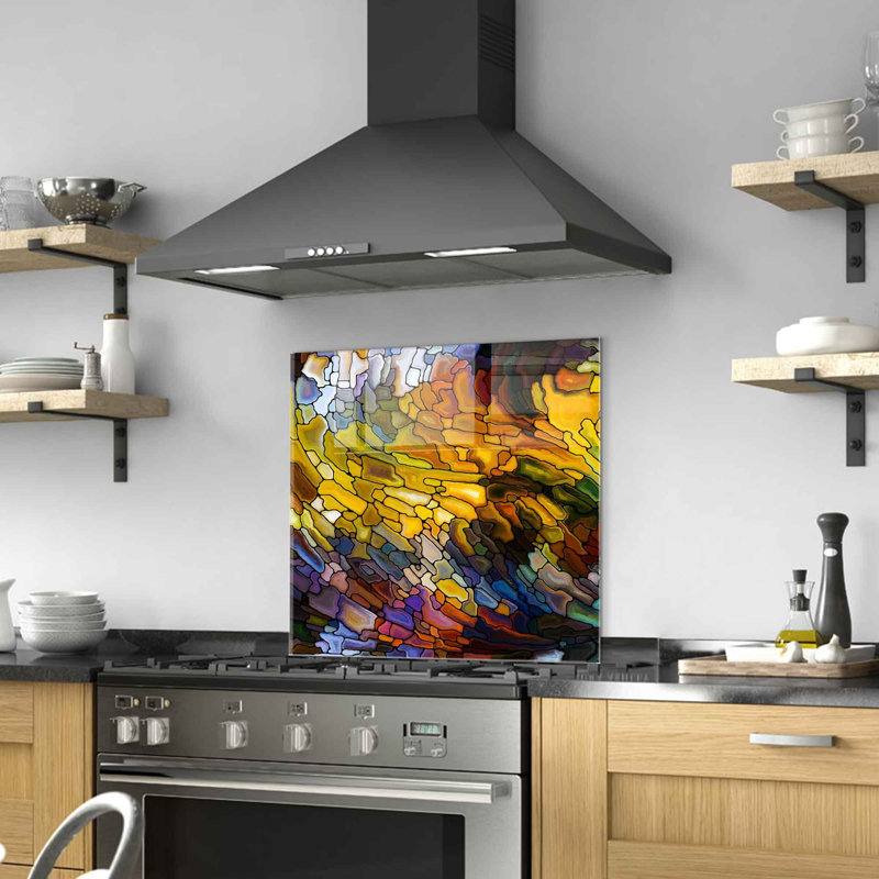Elegant Decorative Tempered Glass Painting, 23.6 x 23.6 inches | 100% Tempered Glass, Thickness: 0.16 inches | Perfect for Home Decor, Living Room & Office | Modern Art Piece, Durable & Stylish