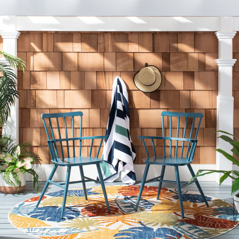 Clifton Outdoor Dining Side Chair, Matte Navy Blue