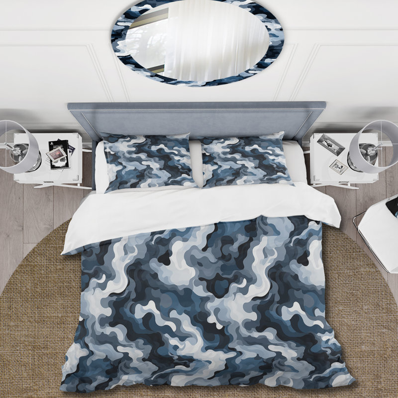City Camo Concealment I - Ensemble de housse de couette camouflage - Microfibre de polyester