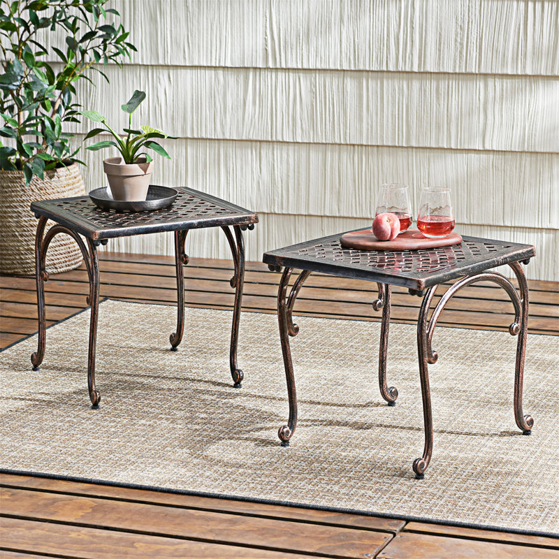 Ensemble de tables d'appoint d'extérieur