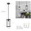 Luminaire suspendu rond noir pour lanterne pour îlot de cuisine