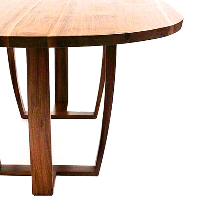 Carlo Oval Solid Wood Dining Table, Walnut