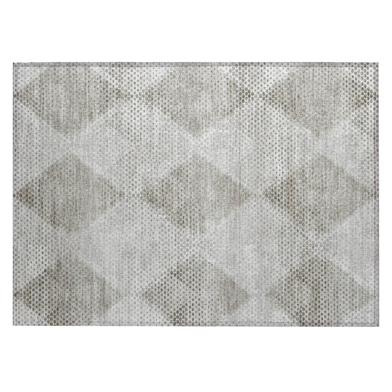 Tapis intérieur gris antidérapant lavable 2 pi x 3 pi