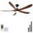 62-Inch Solid Wood With Remote Control With Light (LED) Modern DC DC Motor Indoor/Outdoor 5-Blade Ceiling Fan For Patios, Bedrooms And Farmhouses-127676901-127676902