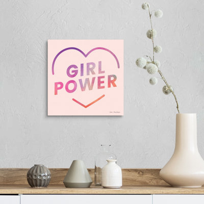 Art textuel sur toile, "Girl Power III" par Seven