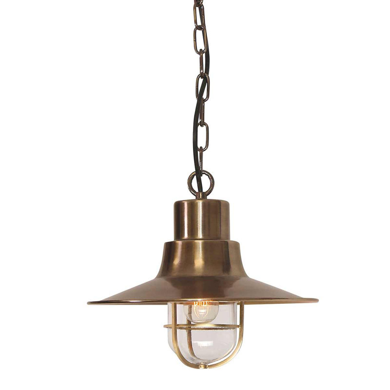 Batts Outdoor Pendant, Brass